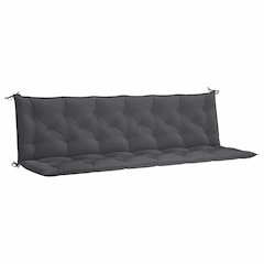 Garden Bench Cushion Set of 2 Anthracite