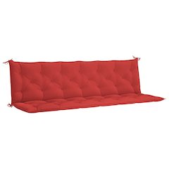 Garden Bench Cushion Set of 2 Red Oxford fabric (100% polyester)