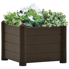 Raised Bed Mocha Polypropylene 16.9 in Raised Bed Square