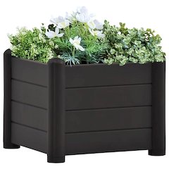 Raised Bed Anthracite Polypropylene 16.9 x 16.9 x 13.8 in