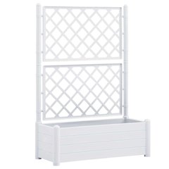 Garden Planter White Polypropylene Large UV-resistant materials