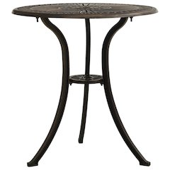 Garden Table Bronze Cast Aluminum Medium Durable