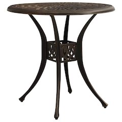 Garden Table Bronze Cast Aluminum Medium Decorative Inlays