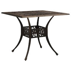 Garden Table Bronze Cast Aluminum Medium Decorative Inlays