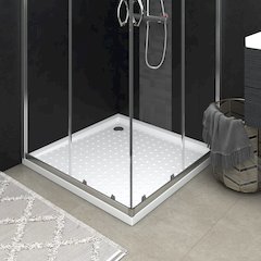 Shower Base Tray with Dots White 31.5"x31.5"x1.6" ABS