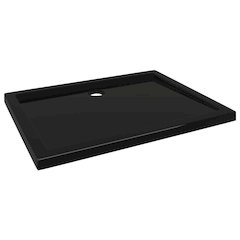 Rectangular ABS Shower Base Tray Black 31.5"x39.4"