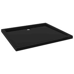 Rectangular ABS Shower Base Tray Black 31.5"x35.4"