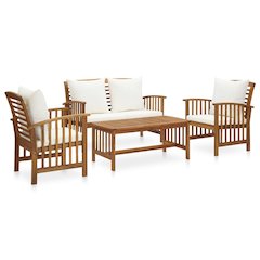Garden Lounge Set Solid Acacia Wood Large Durable