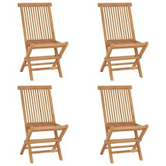 Garden Chair Set of 4 Teak