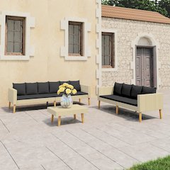 Garden Furniture Set Beige, Anthracite