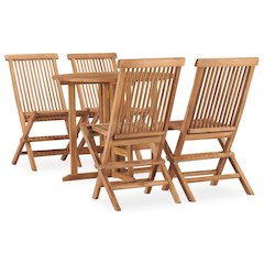 Outdoor Dining Set Teak Solid Teak Wood Standard Foldable