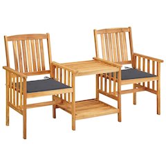 Bistro Set Natural wood Solid acacia wood Standard Durable