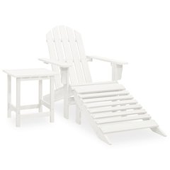 Garden Chair White Solid fir wood Large Detachable Garden Chair
