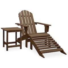 Garden Chair Brown Solid fir wood Large Detachable