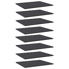 Shelf Set of 8 Gray Engineered wood Simplistic Shelf