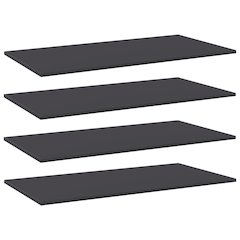 Shelf Set of 4 Grey Engineered Wood 39.4 x 19.7 in Simplistic