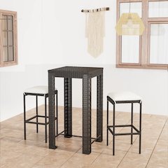 Garden Bar Set Black
