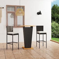 Garden Bar Set Black