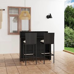 Garden Bar Set Black