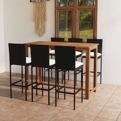 Garden Bar Set Black
