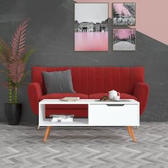 Coffee Table White Engineered wood, MDF Medium Coffee Table