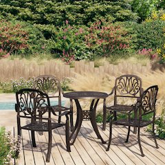 Bistro Set Bronze Cast aluminum Medium Durable Bistro Set