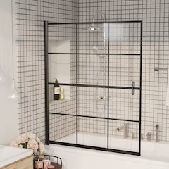 Shower Enclosure ESG 45.7"x55.1" Black