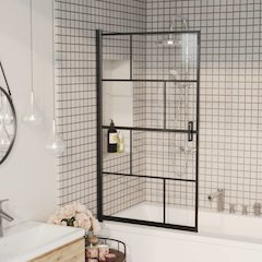 Shower Enclosure ESG 31.5"x55.1" Black