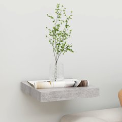 Wall Shelf Concrete grey Honeycomb MDF, metal Small Wall mounting