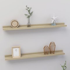 vidaXL Wall Shelves 2 pcs Sonoma Oak 31.5"x3.5"x1.2"