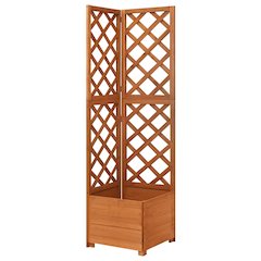 Planter Natural wood Solid fir wood Medium Planter Triangular