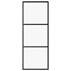 Sliding Door ESG Glass and Aluminum 29.9"x80.7" Black