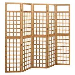 vidaXL 5-Panel Room Divider/Trellis Solid Fir Wood 79.3"x70.9"