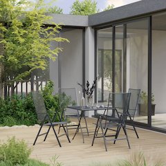 Dining Set Anthracite Steel with e-coated and powder-coated finish