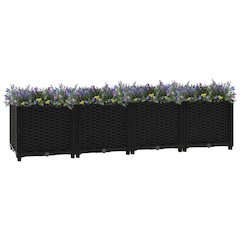 Raised Bed Black Polypropylene Large Durable Outdoor Planter