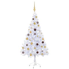 vidaXL Artificial Christmas Tree with LEDs&Ball Set 59.1" 380 Branches, 3077493