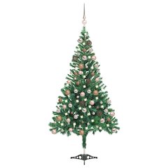 vidaXL Artificial Christmas Tree with LEDs&Ball Set 70.9" 564 Branches, 3077575