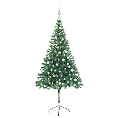 vidaXL Artificial Christmas Tree with LEDs&Ball Set 70.9" 564 Branches, 3077661