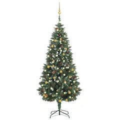 vidaXL Artificial Christmas Tree with LEDs&Ball Set 70.9"