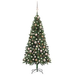 vidaXL Artificial Christmas Tree with LEDs&Ball Set&Pine Cones 70.9", 3077845