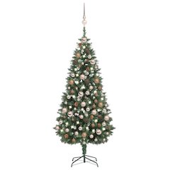 vidaXL Artificial Christmas Tree with LEDs&Ball Set&Pine Cones 70.9", 3077848