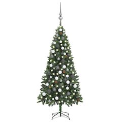 vidaXL Artificial Christmas Tree with LEDs&Ball Set Pine Cones 70.9", 3077893