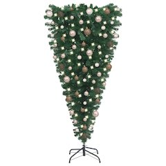 vidaXL Upside-down Artificial Christmas Tree with LEDs&Ball Set 59.1", 3078056