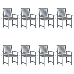 Garden Chair Set of 8 Grey