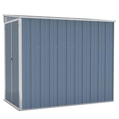 Garden Shed Gray Galvanized steel, metal Medium Durable