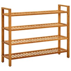 Shoe Rack Solid Oak Solid Oak Wood Medium Shoe Rack Rectangular