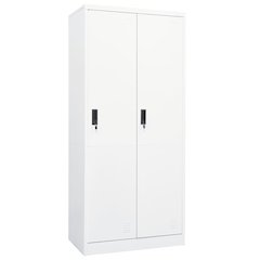 Wardrobe White Steel Large Wardrobe Rectangular Modern