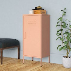 Storage Cabinet Pink Steel Medium Storage Cabinet Rectangular
