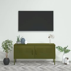 TV Cabinet Olive Green Steel 41.3 in x 13.8 in x 19.7 in