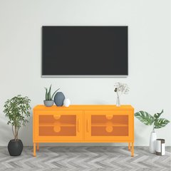 TV Cabinet Mustard Yellow Steel Medium TV Cabinet Rectangular